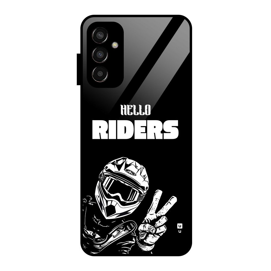 Hello Riders Glass Back Case for Galaxy F13