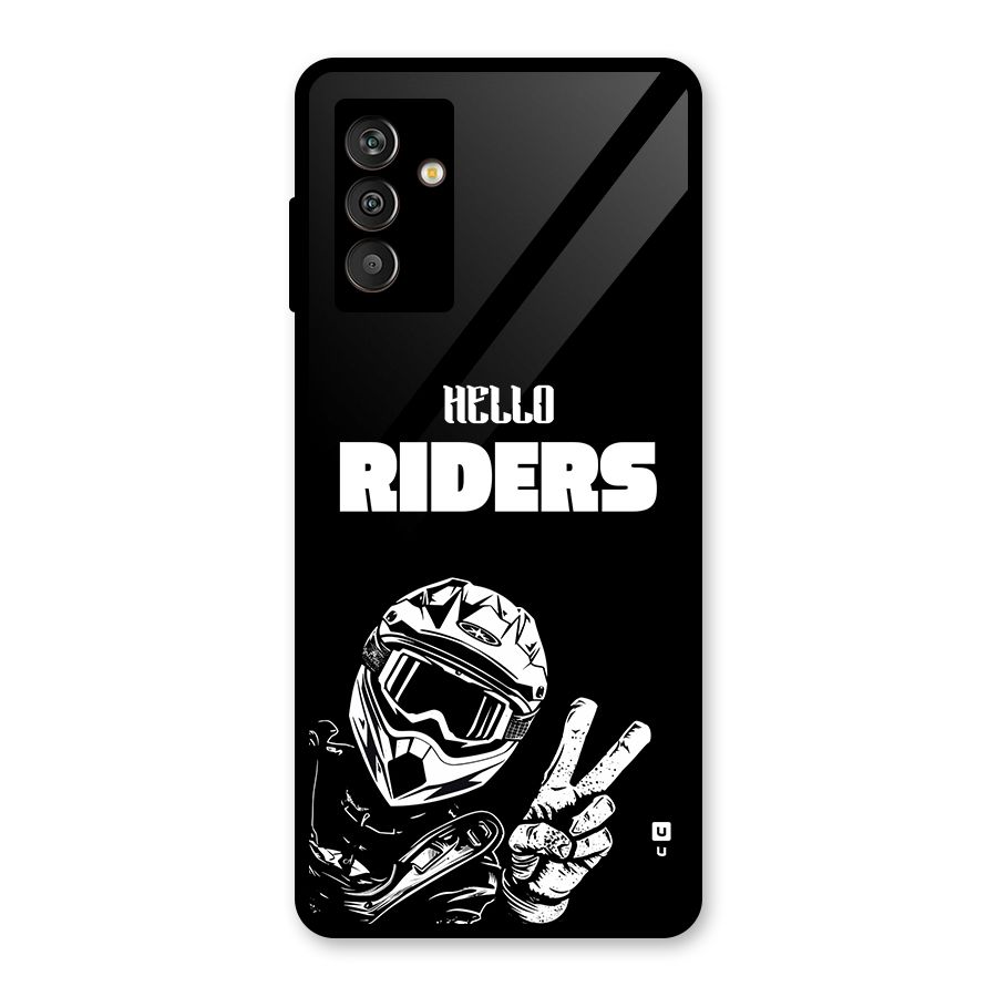 Hello Riders Glass Back Case for Galaxy M13