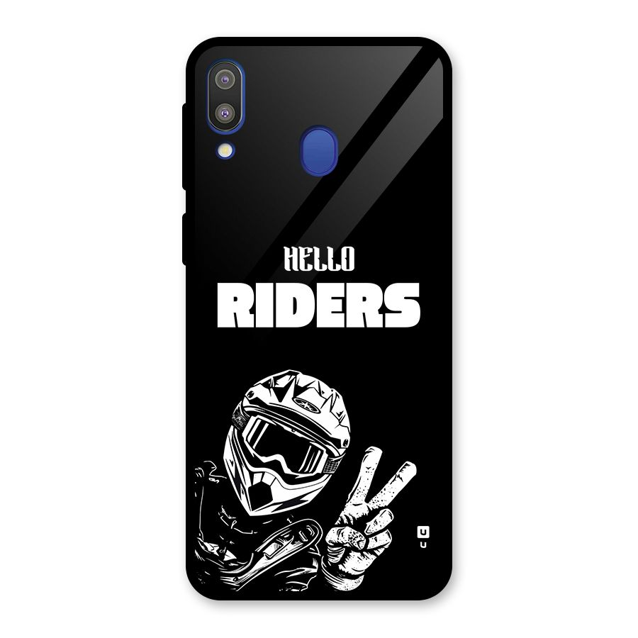 Hello Riders Glass Back Case for Galaxy M20