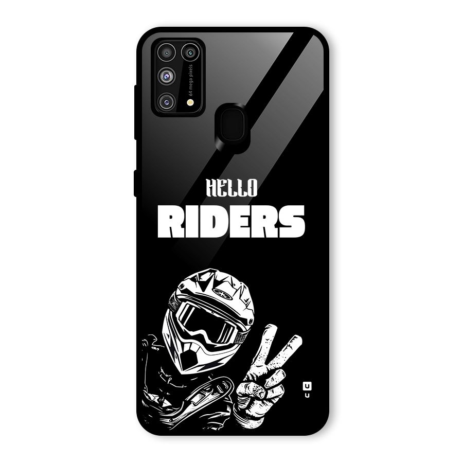 Hello Riders Glass Back Case for Galaxy M31