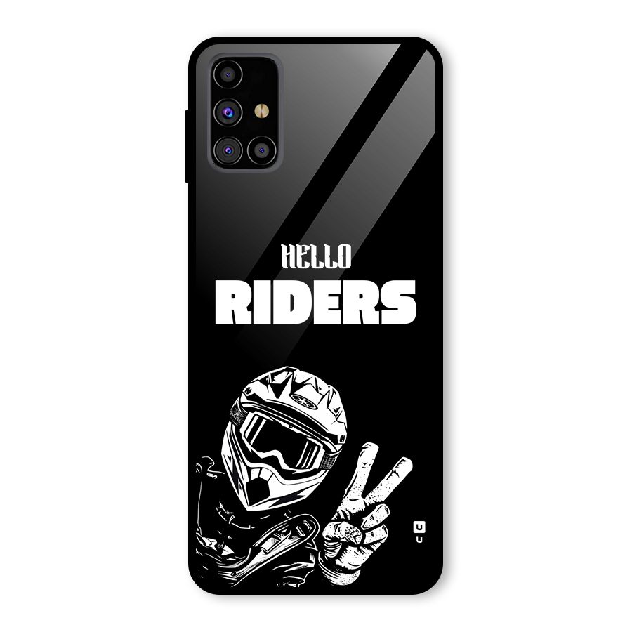 Hello Riders Glass Back Case for Galaxy M31s