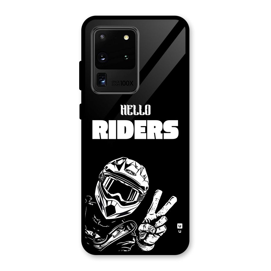 Hello Riders Glass Back Case for Galaxy S20 Ultra