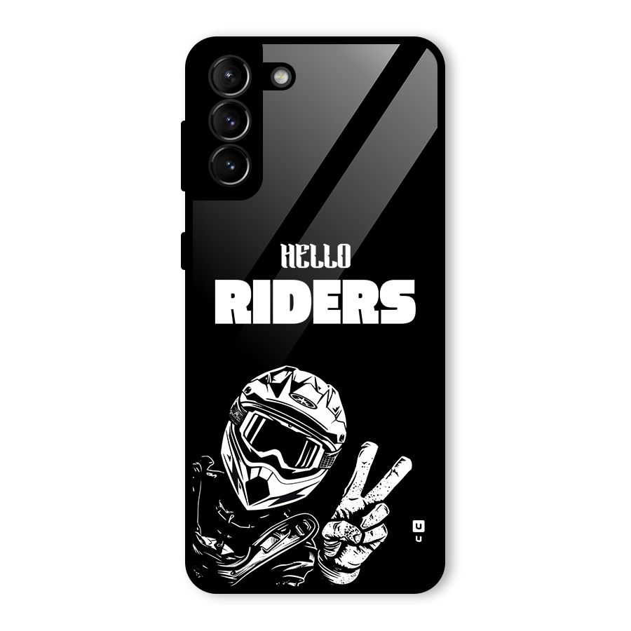 Hello Riders Glass Back Case for Galaxy S21 Plus