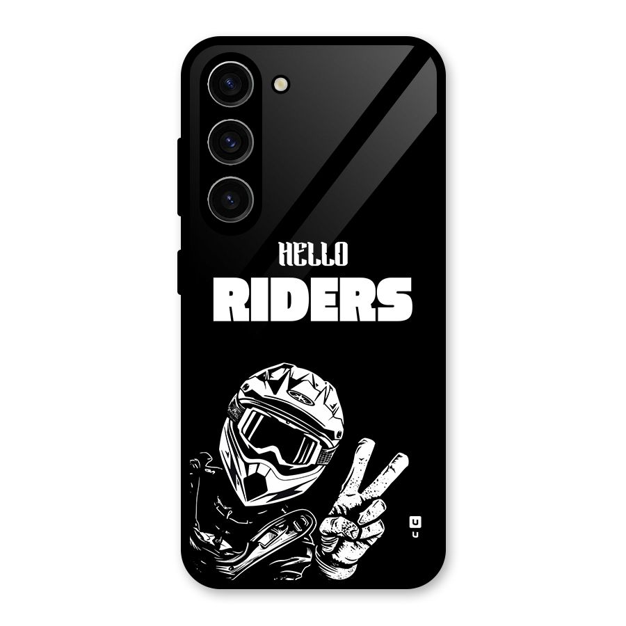 Hello Riders Glass Back Case for Galaxy S23