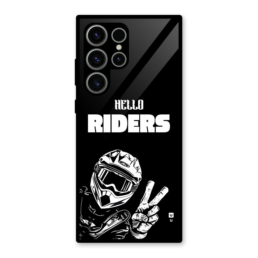 Hello Riders Glass Back Case for Galaxy S23 Ultra