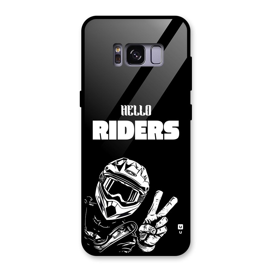 Hello Riders Glass Back Case for Galaxy S8
