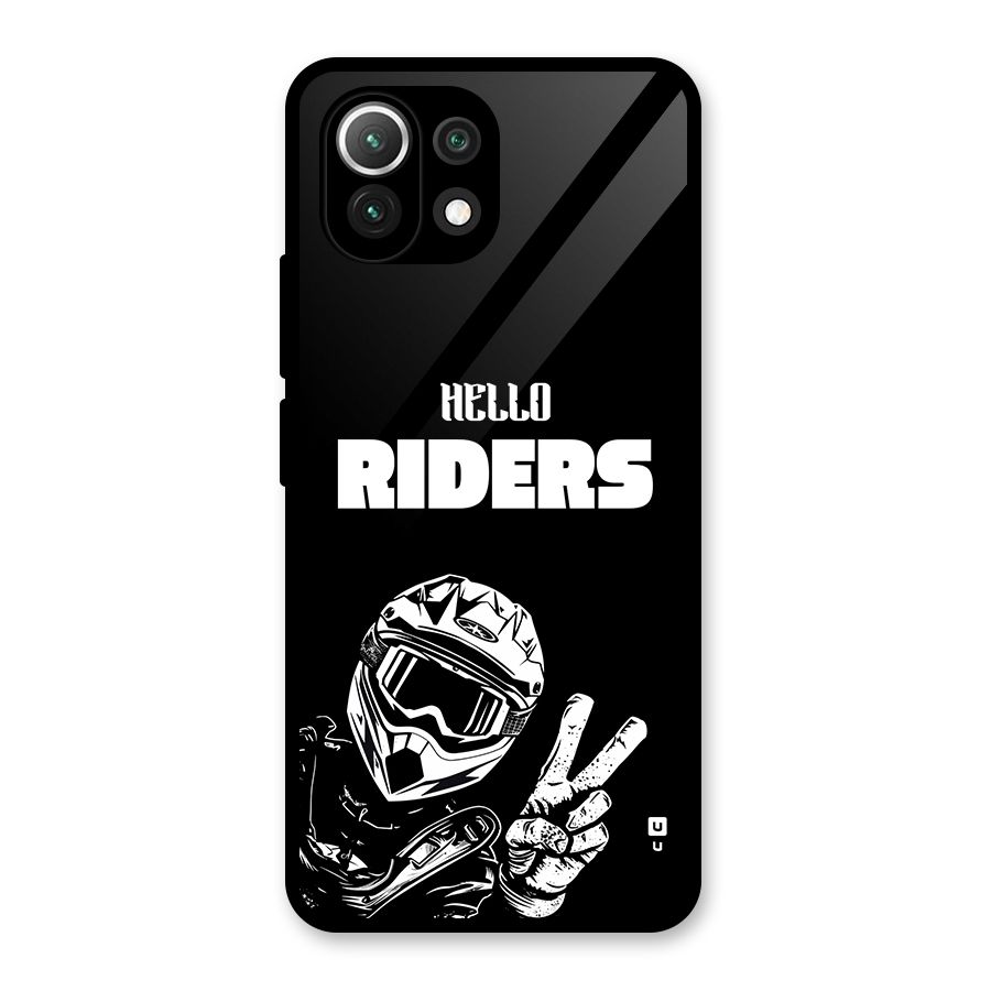 Hello Riders Glass Back Case for Mi 11 Lite NE 5G