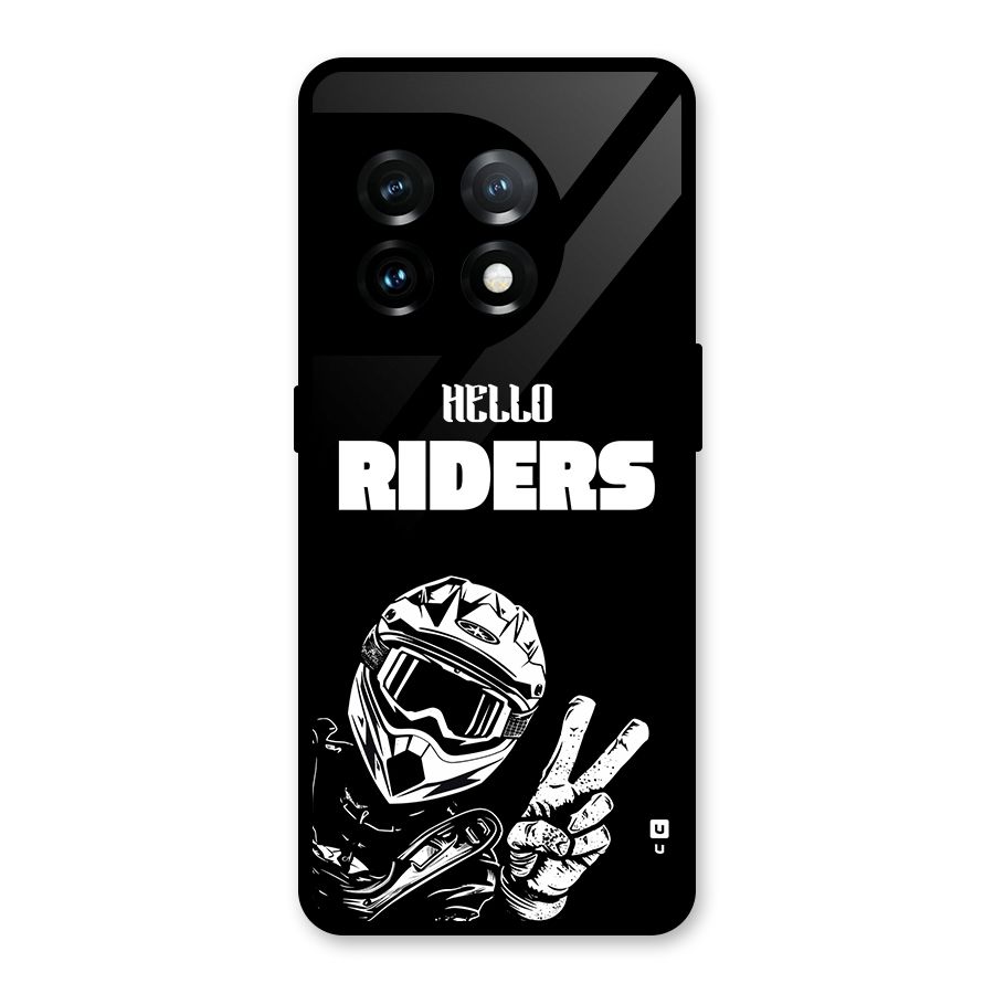 Hello Riders Glass Back Case for OnePlus 11