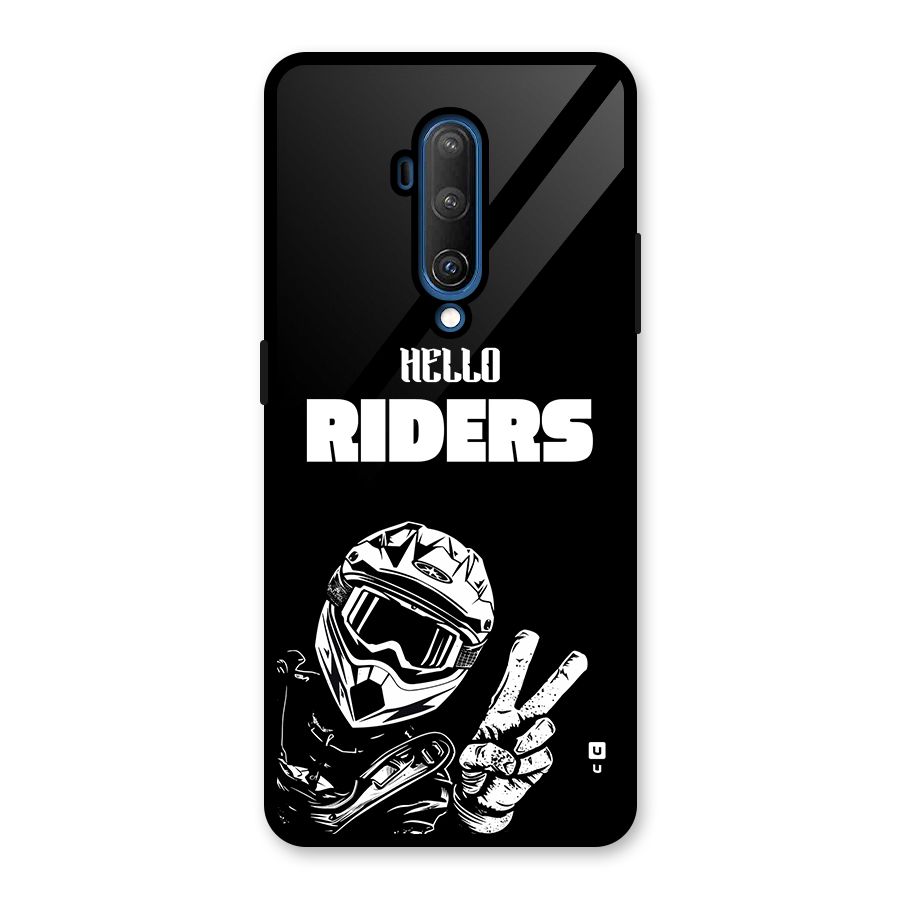 Hello Riders Glass Back Case for OnePlus 7T Pro
