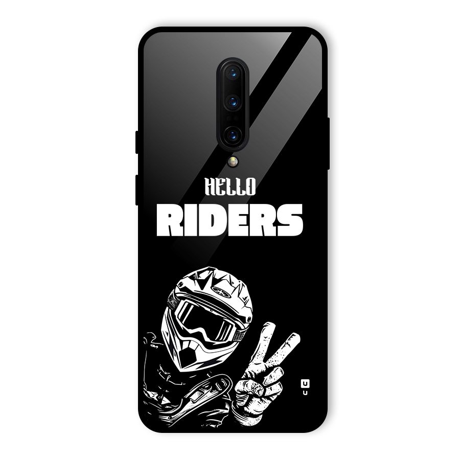 Hello Riders Glass Back Case for OnePlus 7 Pro