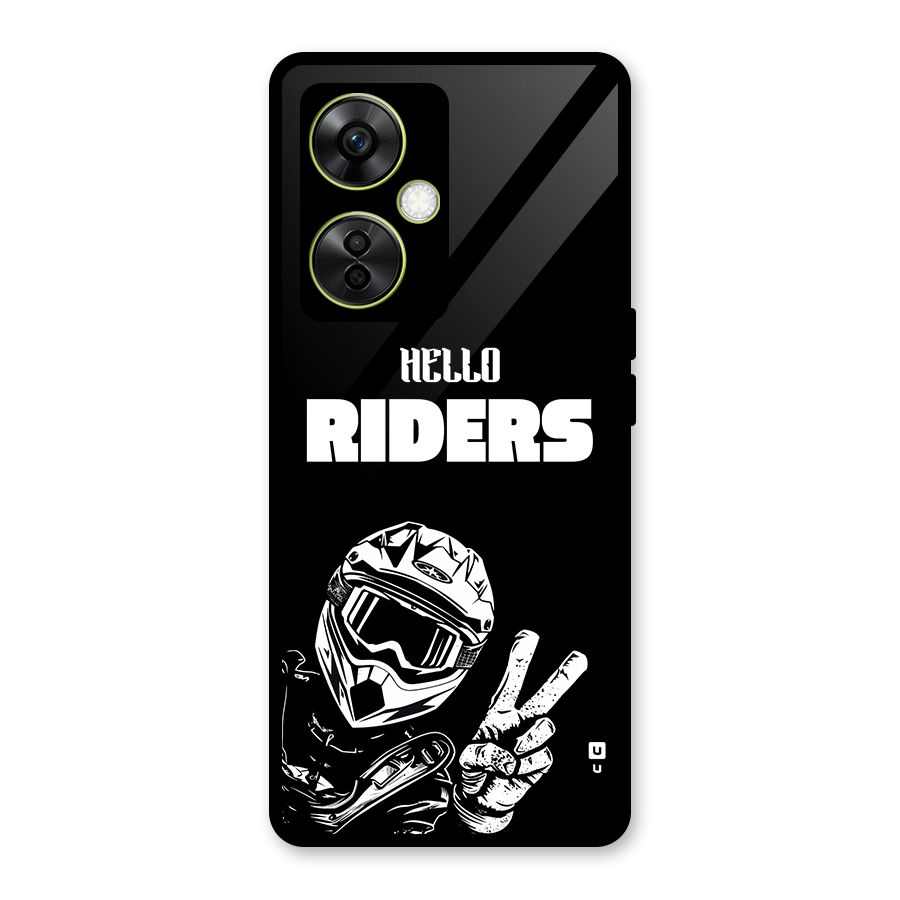 Hello Riders Glass Back Case for OnePlus Nord CE 3 Lite