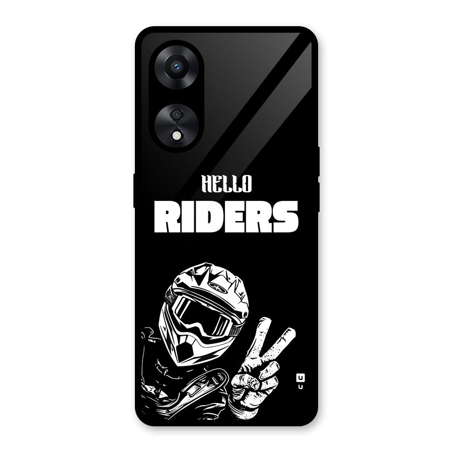 Hello Riders Glass Back Case for Oppo A78