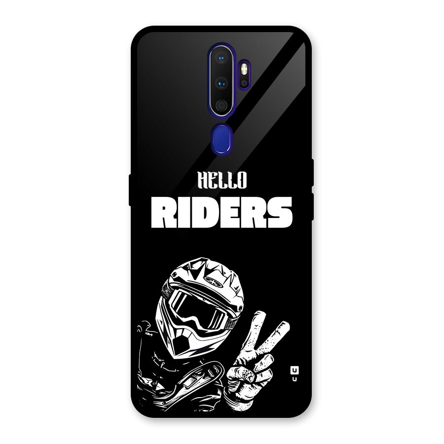 Hello Riders Glass Back Case for Oppo A9 (2020)