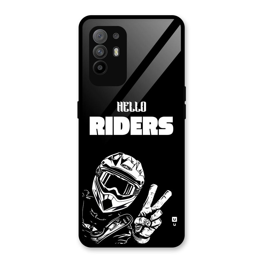 Hello Riders Glass Back Case for Oppo F19 Pro Plus 5G