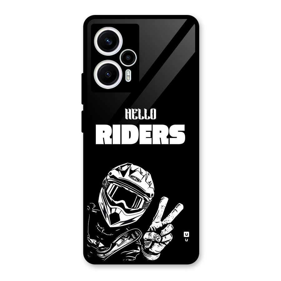 Hello Riders Glass Back Case for Poco F5