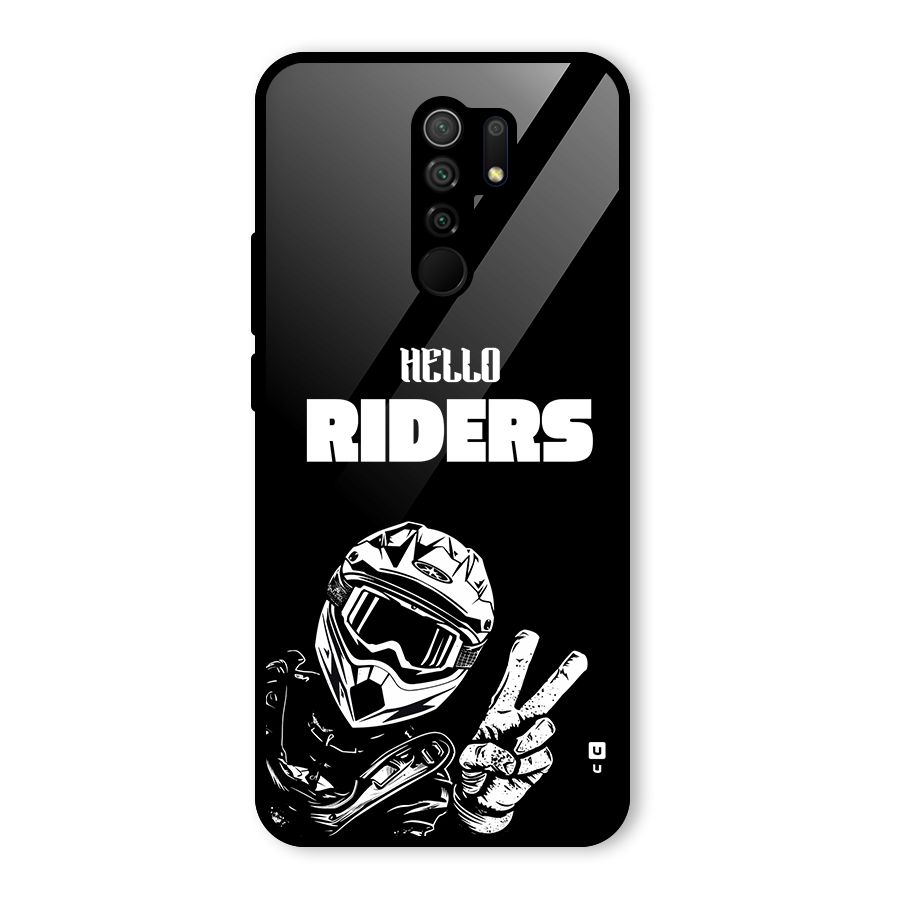 Hello Riders Glass Back Case for Poco M2