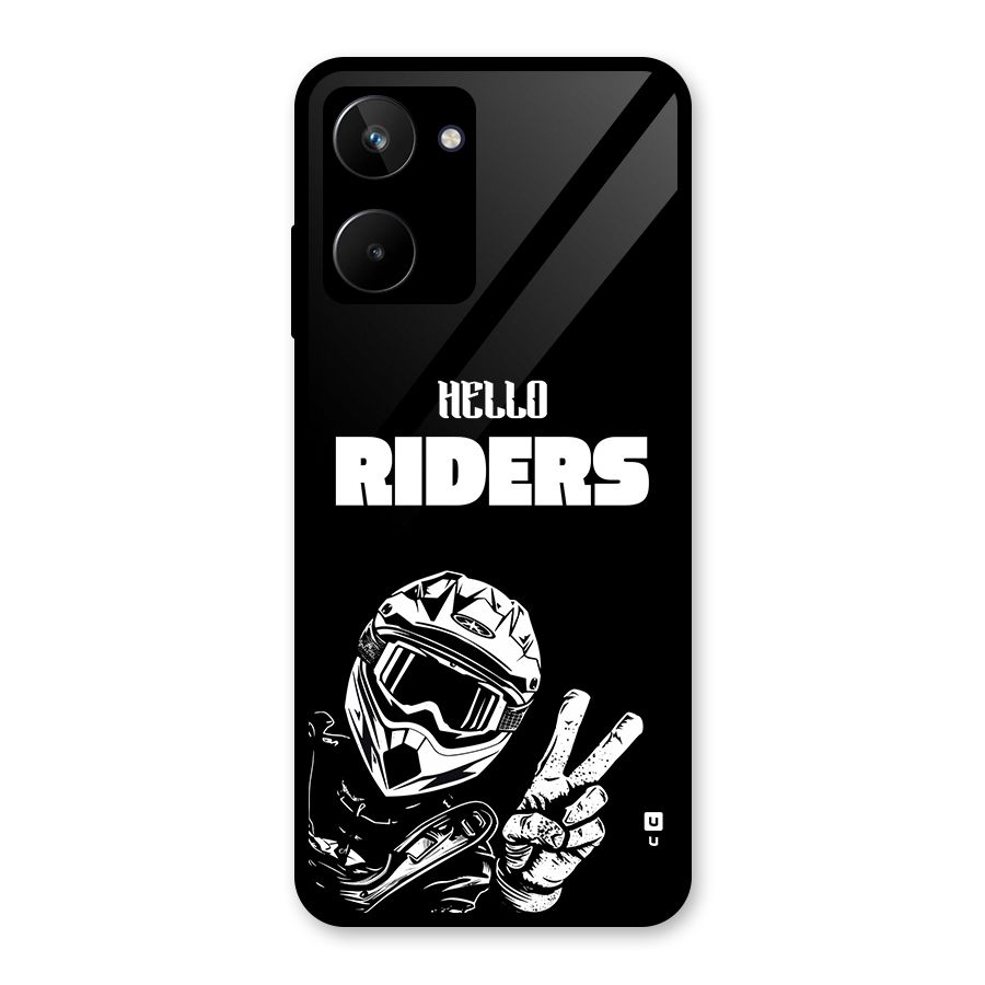 Hello Riders Glass Back Case for Realme 10