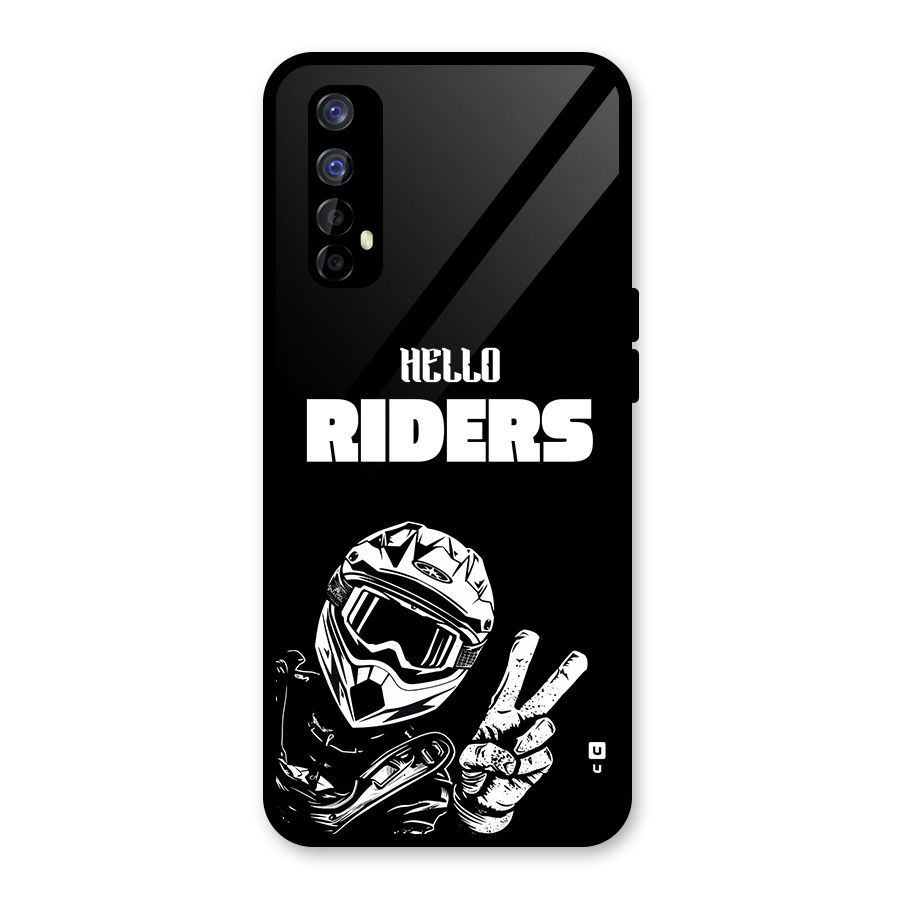 Hello Riders Glass Back Case for Realme 7