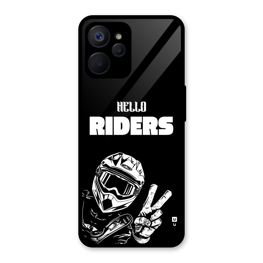 Hello Riders Glass Back Case for Realme 9i 5G