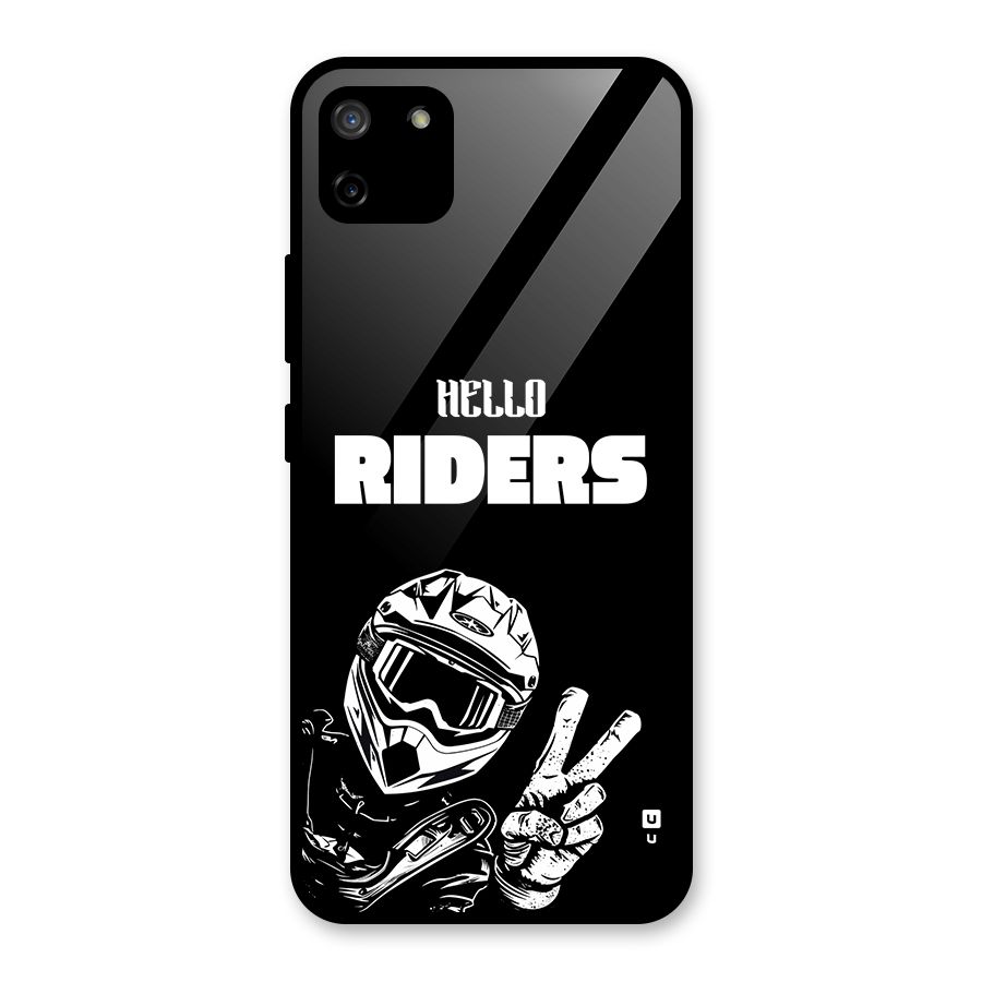 Hello Riders Glass Back Case for Realme C11