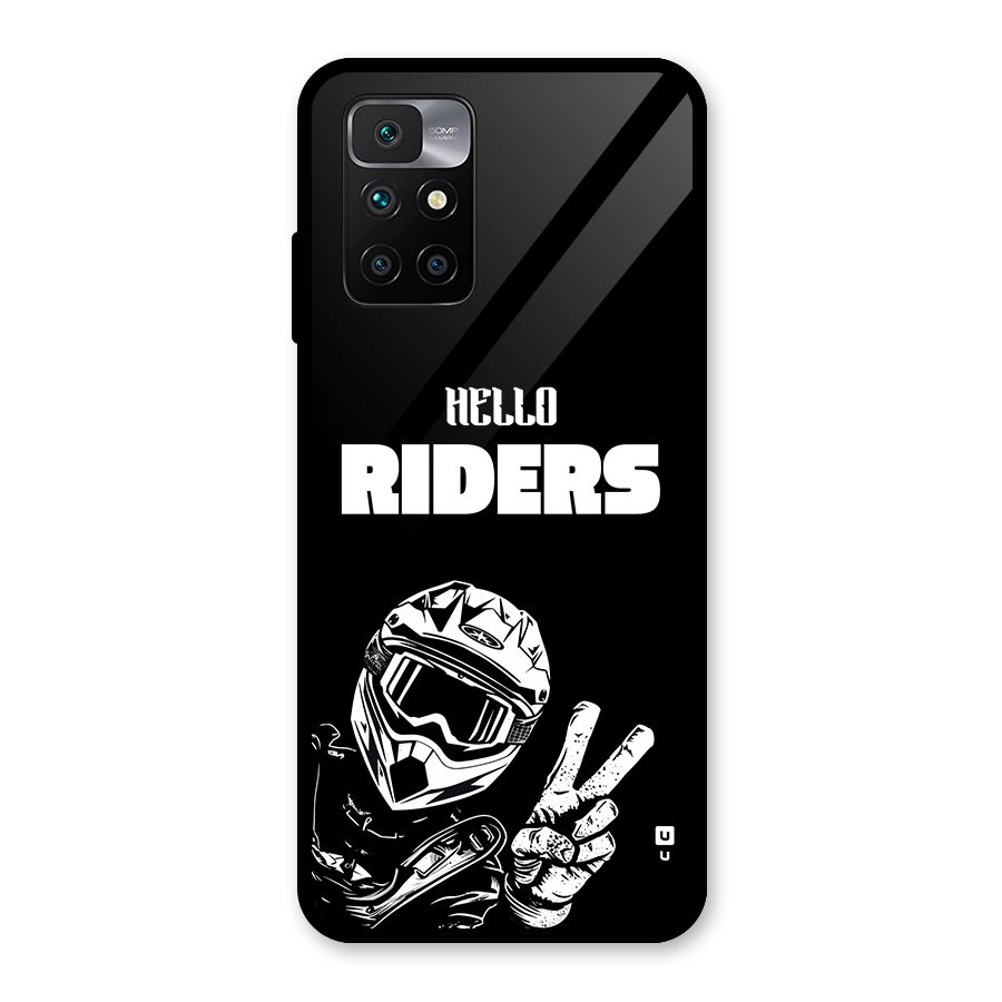Hello Riders Glass Back Case for Redmi 10 Prime