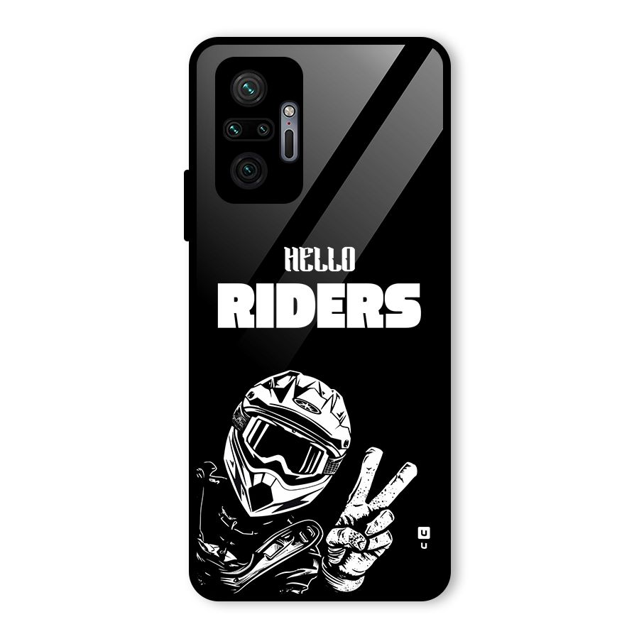 Hello Riders Glass Back Case for Redmi Note 10 Pro Max