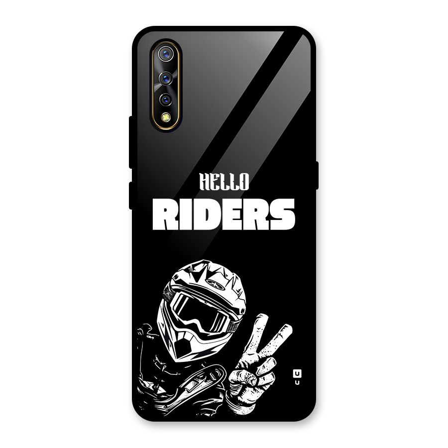 Hello Riders Glass Back Case for Vivo S1