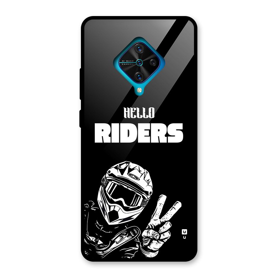 Hello Riders Glass Back Case for Vivo S1 Pro