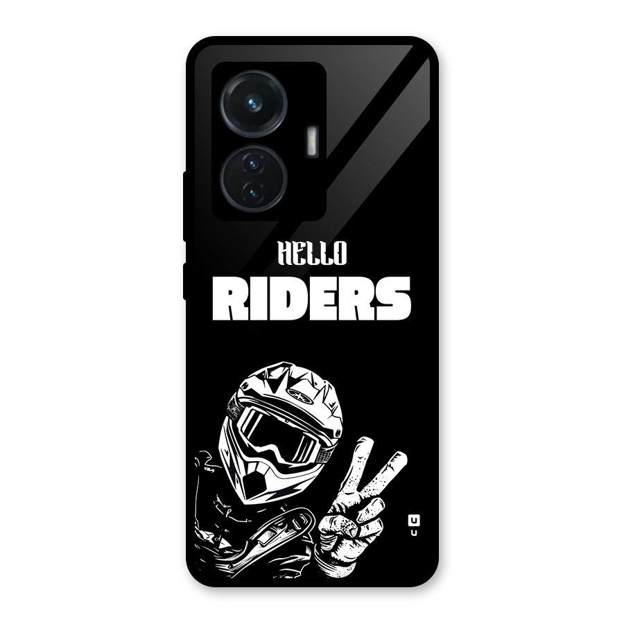 Hello Riders Glass Back Case for Vivo T1 44W