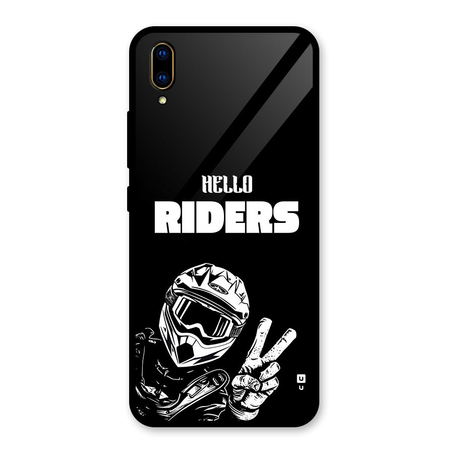 Hello Riders Glass Back Case for Vivo V11 Pro