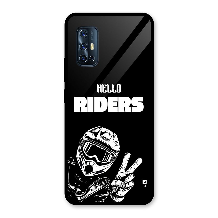 Hello Riders Glass Back Case for Vivo V17