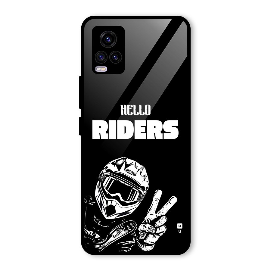 Hello Riders Glass Back Case for Vivo V20 2021