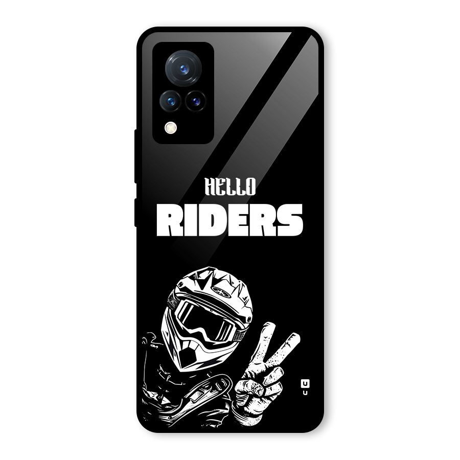 Hello Riders Glass Back Case for Vivo V21 5G