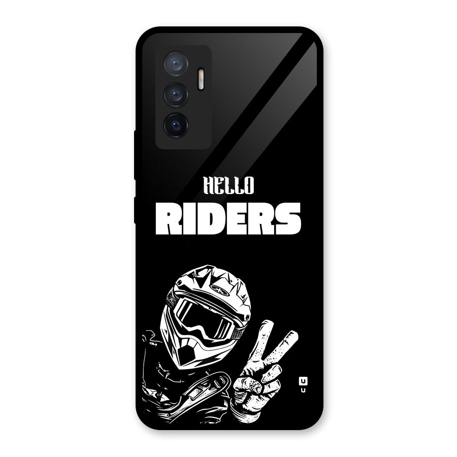 Hello Riders Glass Back Case for Vivo V23e