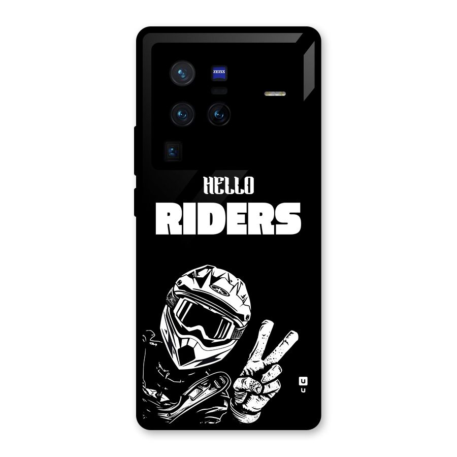 Hello Riders Glass Back Case for Vivo X80 Pro