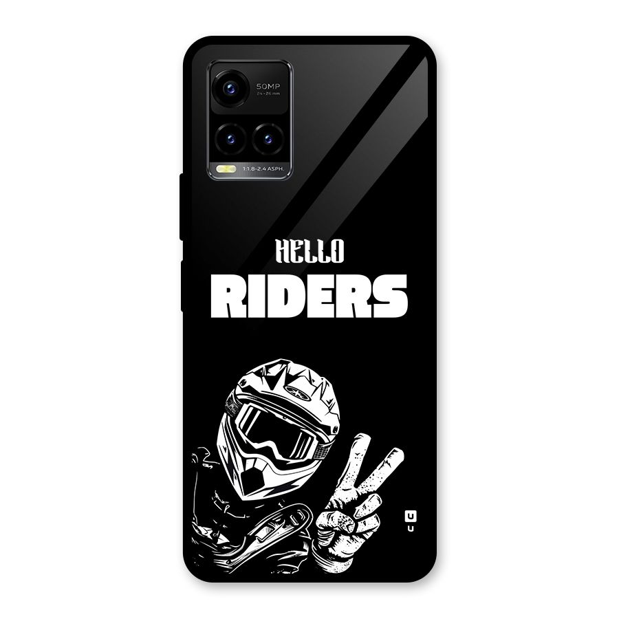 Hello Riders Glass Back Case for Vivo Y33s