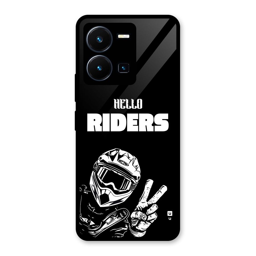 Hello Riders Glass Back Case for Vivo Y35