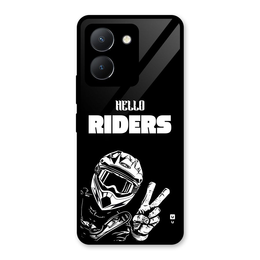 Hello Riders Glass Back Case for Vivo Y36