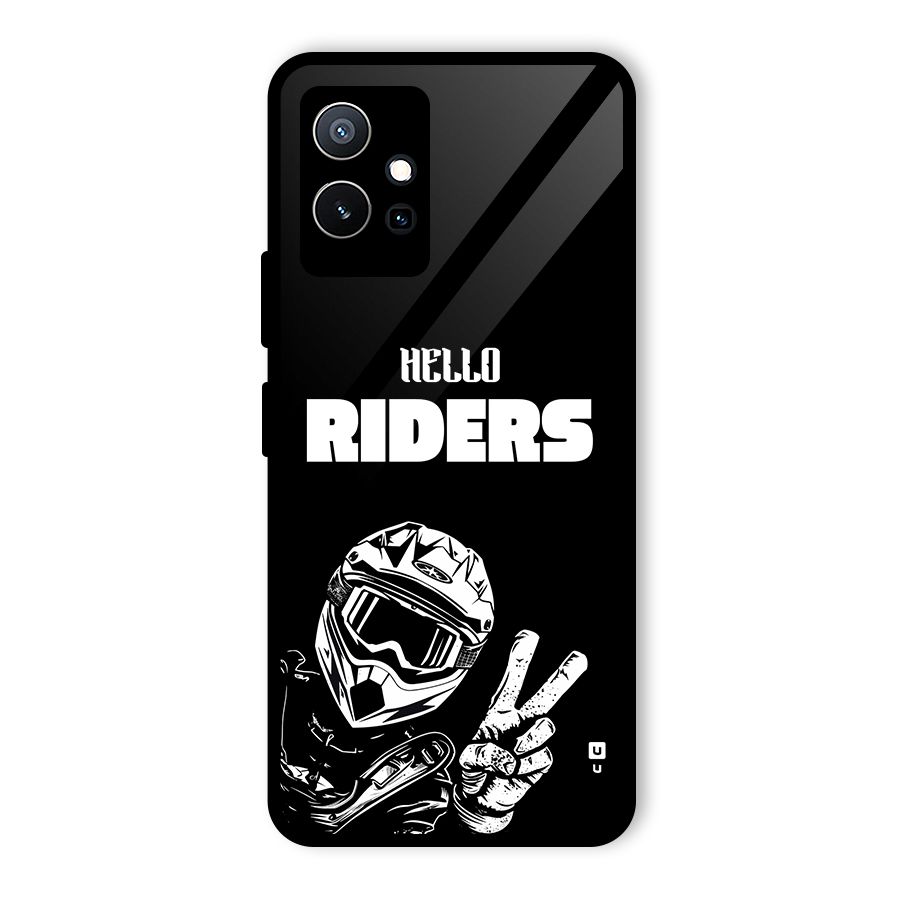Hello Riders Glass Back Case for Vivo Y75 5G