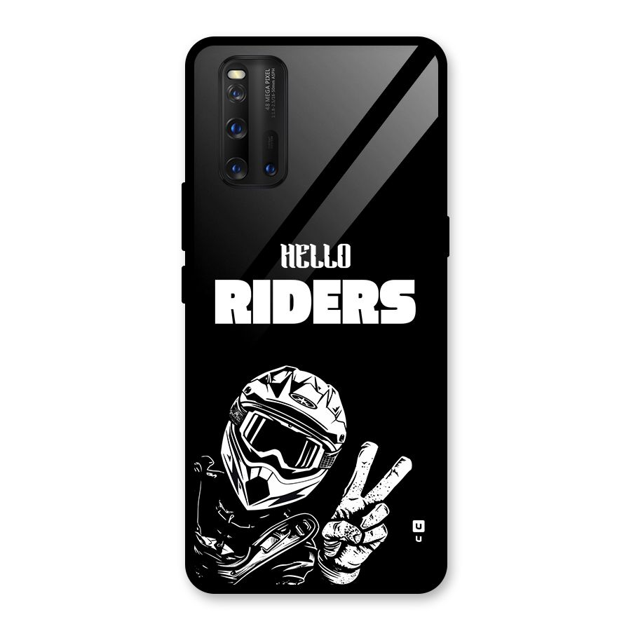 Hello Riders Glass Back Case for Vivo iQOO 3