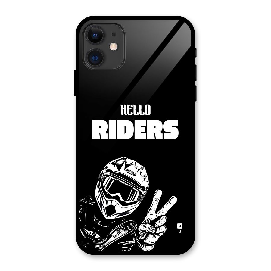 Hello Riders Glass Back Case for iPhone 11