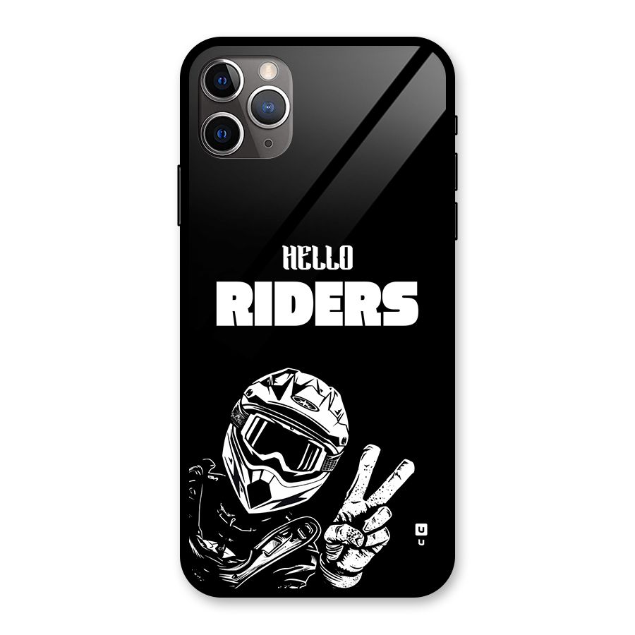 Hello Riders Glass Back Case for iPhone 11 Pro Max