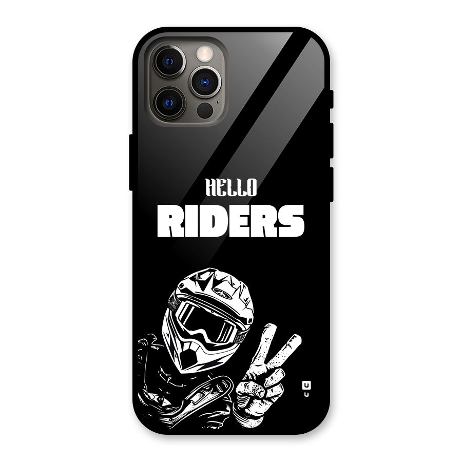 Hello Riders Glass Back Case for iPhone 12 Pro