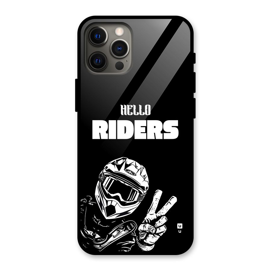 Hello Riders Glass Back Case for iPhone 12 Pro Max