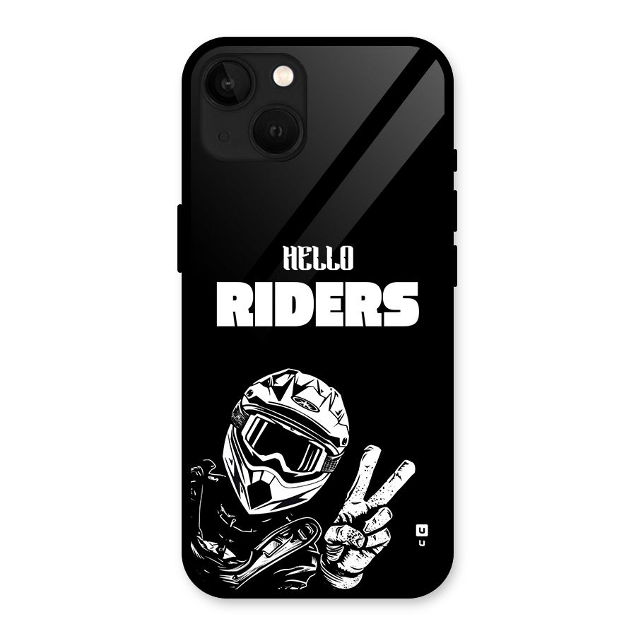 Hello Riders Glass Back Case for iPhone 13