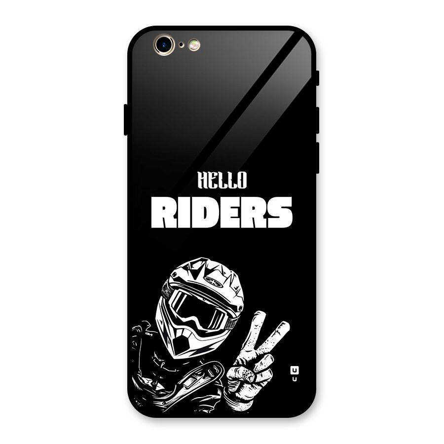 Hello Riders Glass Back Case for iPhone 6 6S