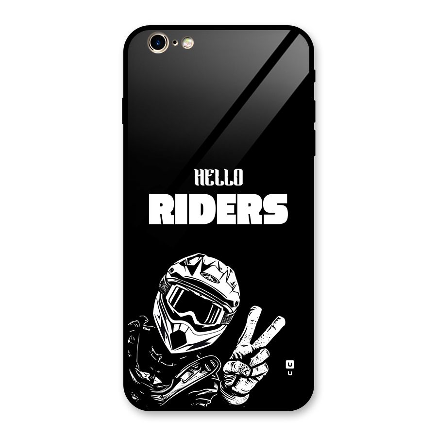 Hello Riders Glass Back Case for iPhone 6 Plus 6S Plus