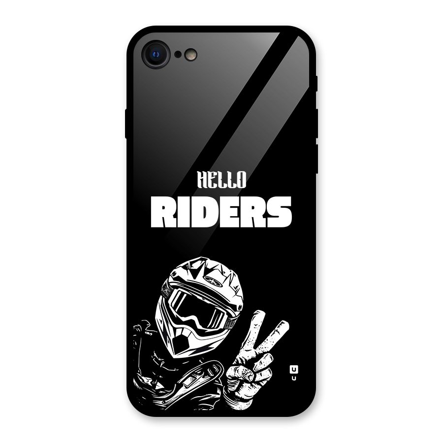 Hello Riders Glass Back Case for iPhone 7