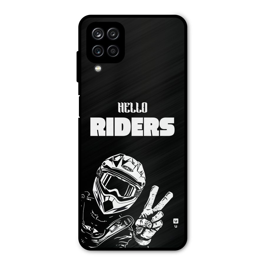 Hello Riders Metal Back Case for Galaxy A12