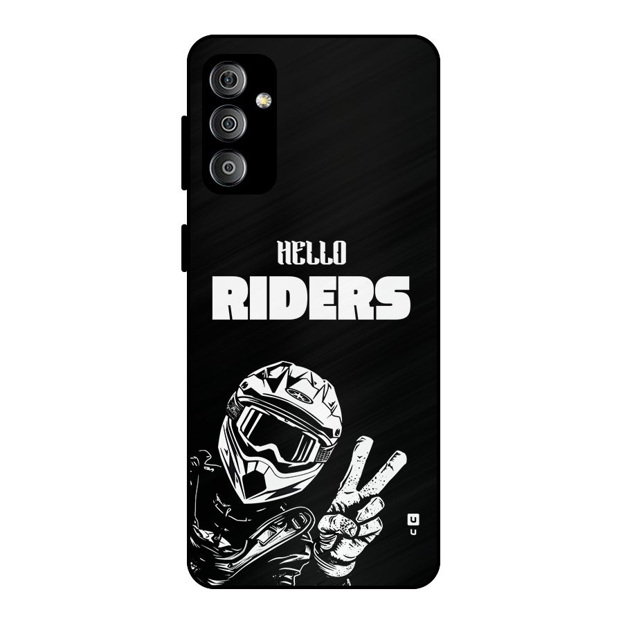 Hello Riders Metal Back Case for Galaxy F23